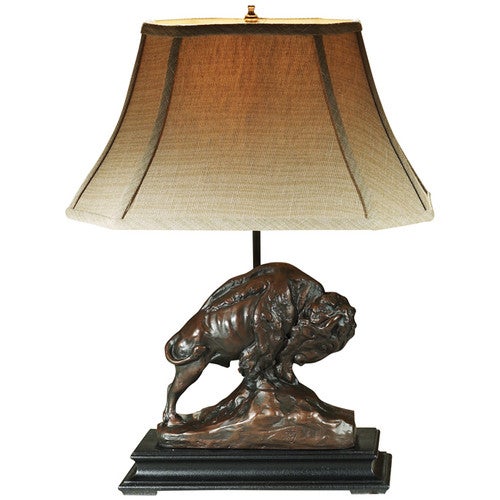 Noble Buffalo Sculpture Lamp