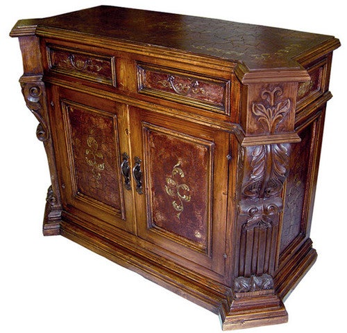Hand Painted Crackled Buffet - Medium