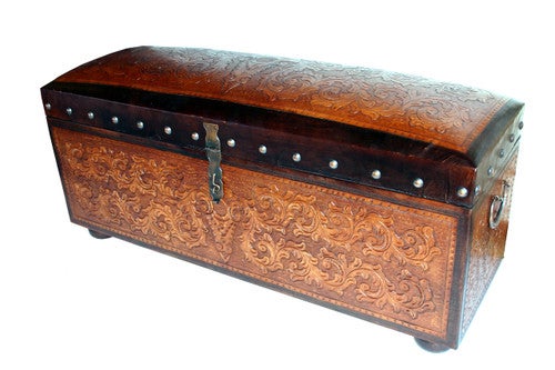 Jumbo Colonial Trunk Bench - Two Tone