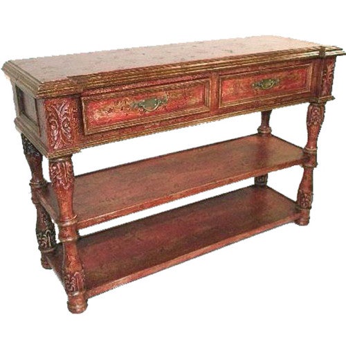 Valencia Terra Cotta Red Console