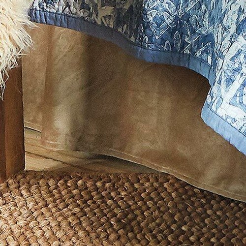 Oatmeal Velvet Bedskirt - Twin - OUT OF STOCK UNTIL 01/21/2026