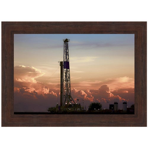 Oilfield at Dusk Framed Art