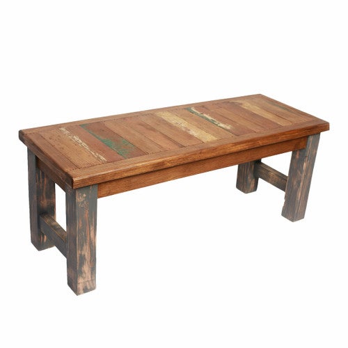 Old Wood Industrial Gray Bench