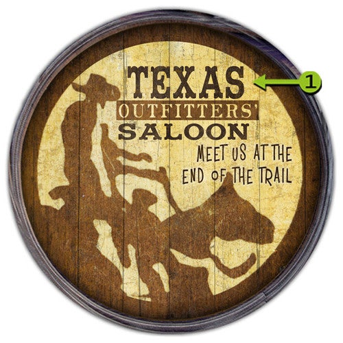 Outfitters Saloon Personalized Barrel End