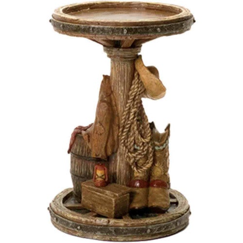 Outlaw Wagon Wheel Candle Holder