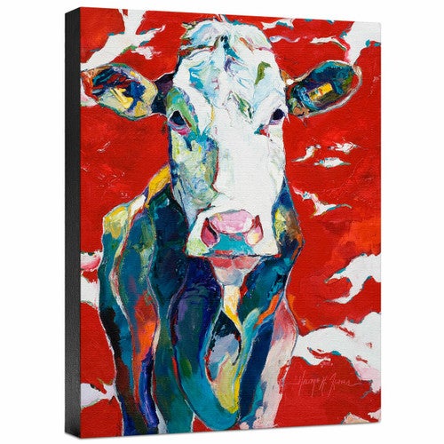 Rainbow Cow Gallery Wrapped Canvas
