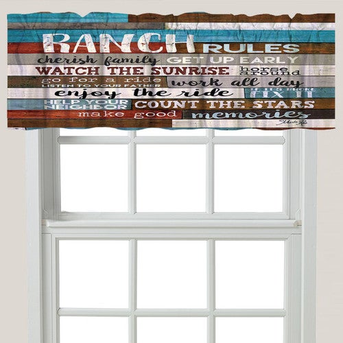 Ranch Commandments Window Valance