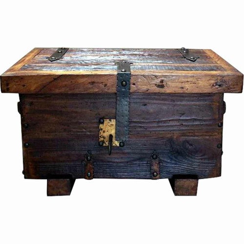 Recycled Wood Chest with Lock and Key