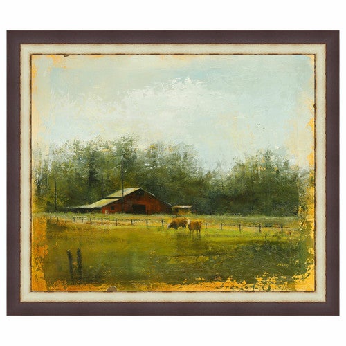 Red Barn Framed Canvas