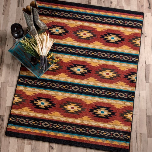 Red Deer Lodge Rug - 4 x 5