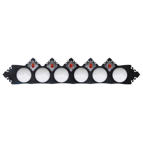 Red Jasper Stone Vanity Light - 6 Light