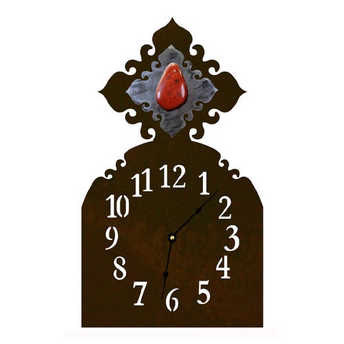Red Jasper Table Clock