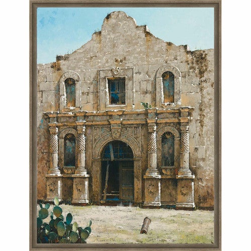 Remembering the Alamo Framed Canvas