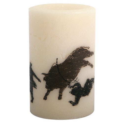 Rodeo Rider Pillar Candle - 6 Inch