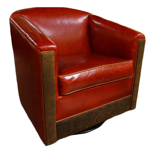 Red Ranch Swivel Glider