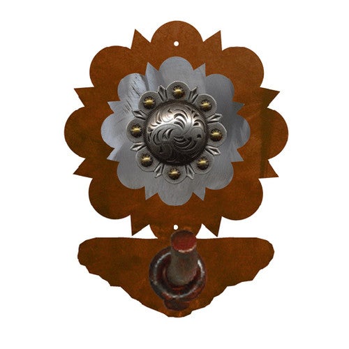 Round Old Silver Berry Robe Hook