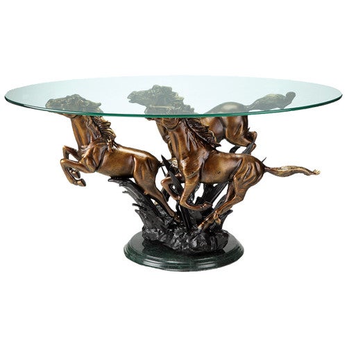 Running Horses End Table