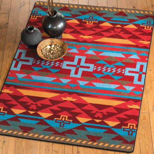 Rustic Cross Sunset Rug - 4 x 5
