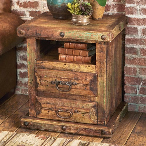 Rustic Reclaimed Wood Nightstand/Table