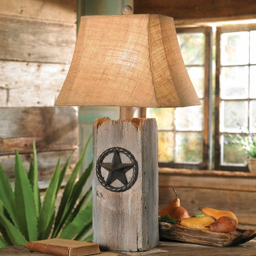 Rustic Star Table Lamp