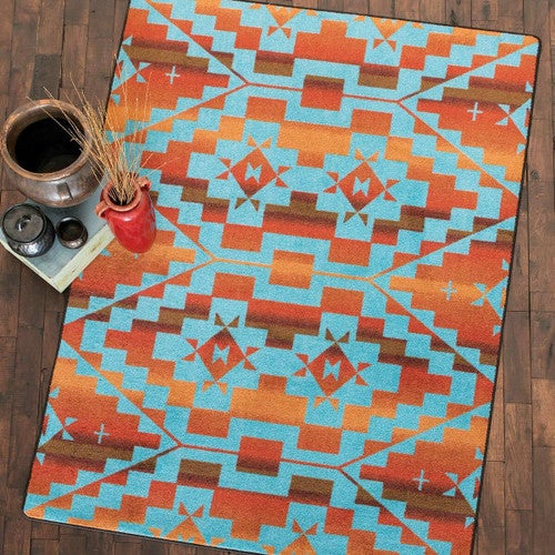 Sacred Trail Red Burst Rug - 8 x 11