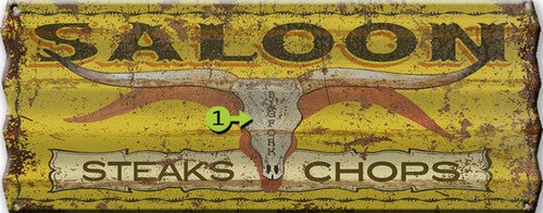 Saloon Personalized Corrugated Metal Sign