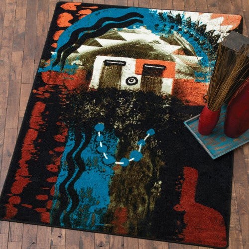 Santa Fe Boogie Rust Rug - 3 x 4