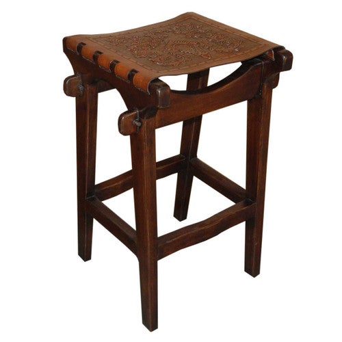 Santa Fe Antique Brown Counter Stool - Colonial