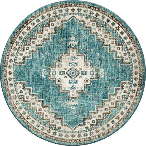 Sedona Nights Turquoise Rug - 8 Ft. Round
