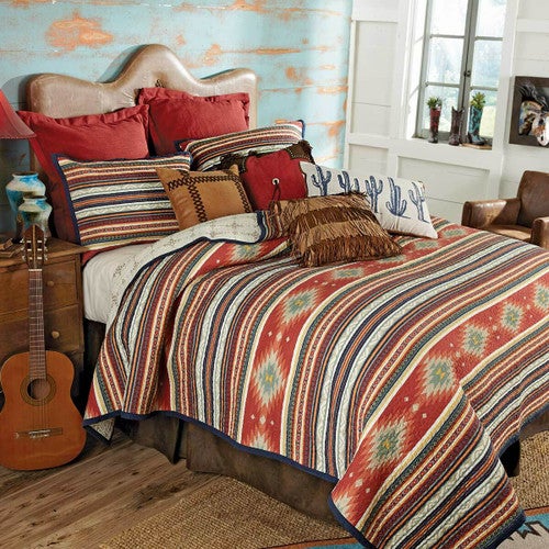 Serape Diamonds Quilt Bed Set - Queen
