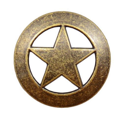 Sheriff Star Cabinet Knobs - Set of 2