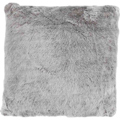 Silver Faux Fur Pillow