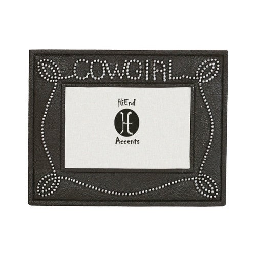 Silver Stud Cowgirl 4 x 6 Photo Frame