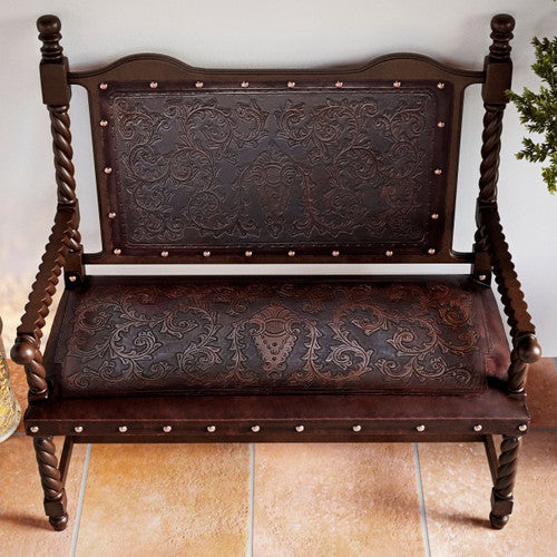 Solomon Bench with Back - Colonial & Antique Brown