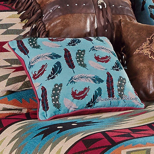Southwest Expressions Feather Accent Pillow - OUT OF STOCK