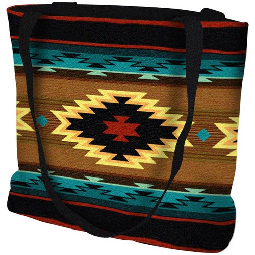 Southwest Geometric Turquoise Tote Bag
