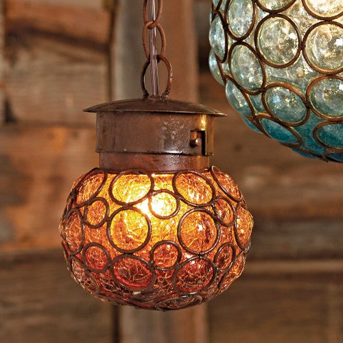 Southwest Glass Sphere Pendant Light - Small