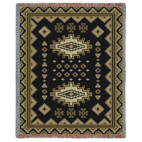Southwest Sampler Black and Gold Blanket