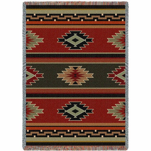 Southwest Sampler Red and Green Blanket