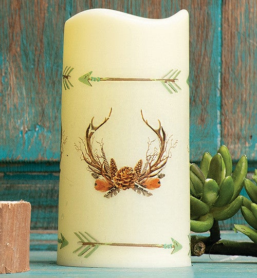 Southwest Visions Antlers LED Candle - CLEARANCE