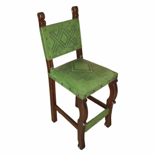 Spanish Heritage Barstool - Diamond Green