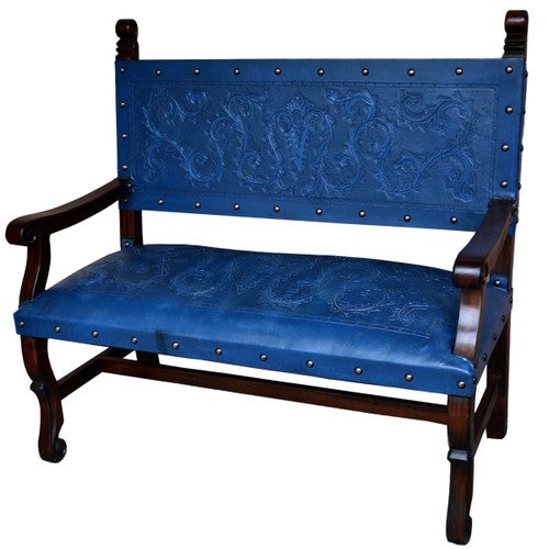 Spanish Heritage Bench - Blue