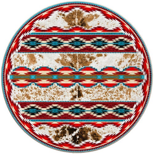 Spirit Quest Cowhide Rug - 8 Ft. Round