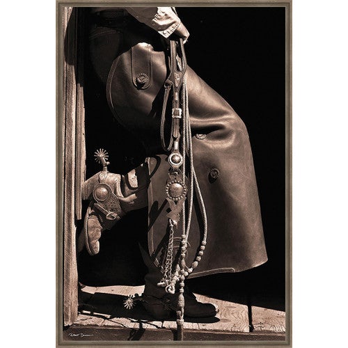 Spurs and Chaps Framed Canvas