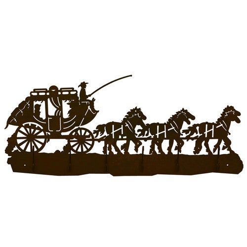 Stage Coach Scenic Six Hook Coat Rack