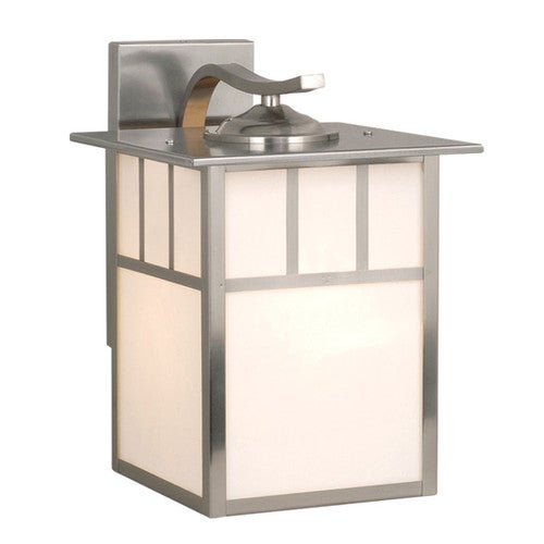 Stainless Steel Mission Outdoor Wall Lamp - 10 Inch