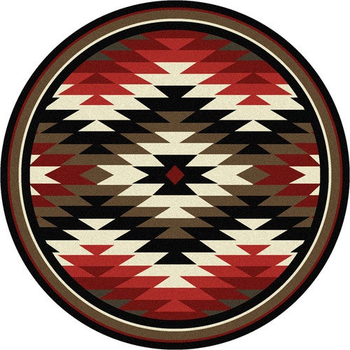 Star Burst Southwestern Rug - 8 Ft. Round