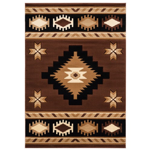 Star Vision Brown Rug - 3 x 4