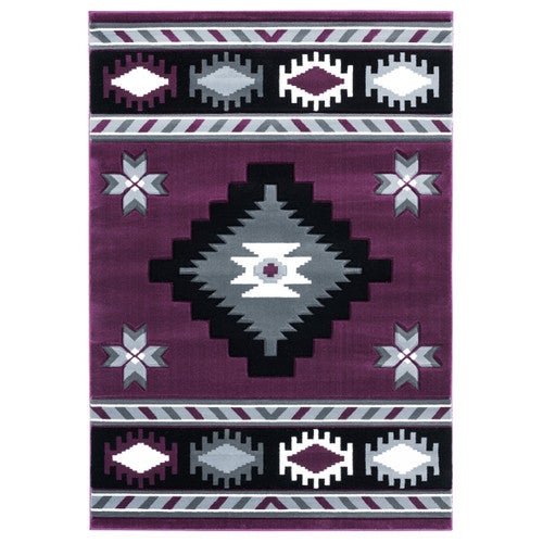 Star Vision Plum Rug - 3 x 8