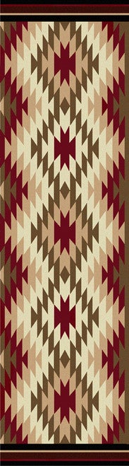 Star Burst Red Rug - 2 x 8